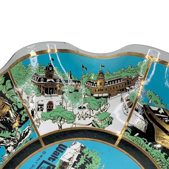 Vintage Walt Disney World Souvenir Plate Dish 1960s Magic Kingdom Ruffed Edge - Picture 7 of 13